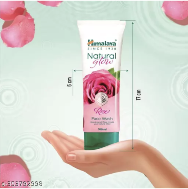 Himalaya Natural Glow Rose Face Wash, 100ML INDIA Pack of 2 - Image 4